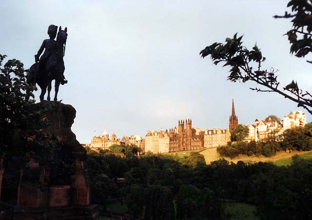 Royal Scots Greys' memorial statue  -  West Princes Street Gardens  -June 1987