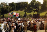 Royal Scots Greys' memorial statue  -  West Princes Street Gardens  - August 1987