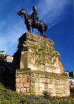 Royal Scots Greys' memorial statue  -  West Princes Street Gardens  - October 1987