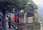 Royal Scots Greys' memorial statue  -  West Princes Street Gardens  - November 1987