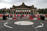 Tram works in front of the Royal Scottish Academy, Princes Street  -  October 2011