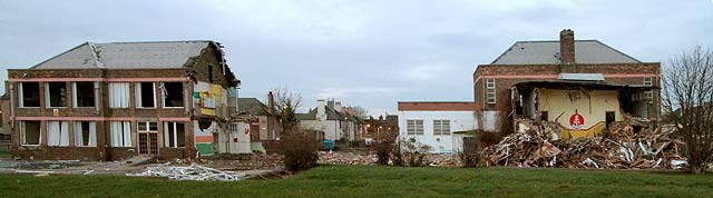 Demolition of Royston Primary School, Boswall Parkway - November 2010