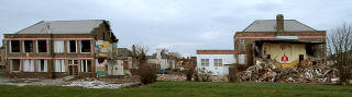 Demolition of Royston Primary School, Boswall Parkway - November 2010