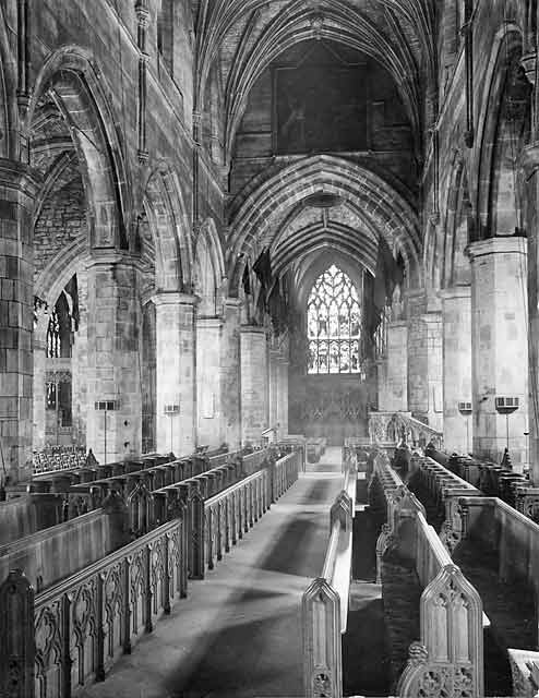 Photograph by Norward Inglis in 1950s  -  St Giles Church, High Street, Edinburgh - The Royal Pew