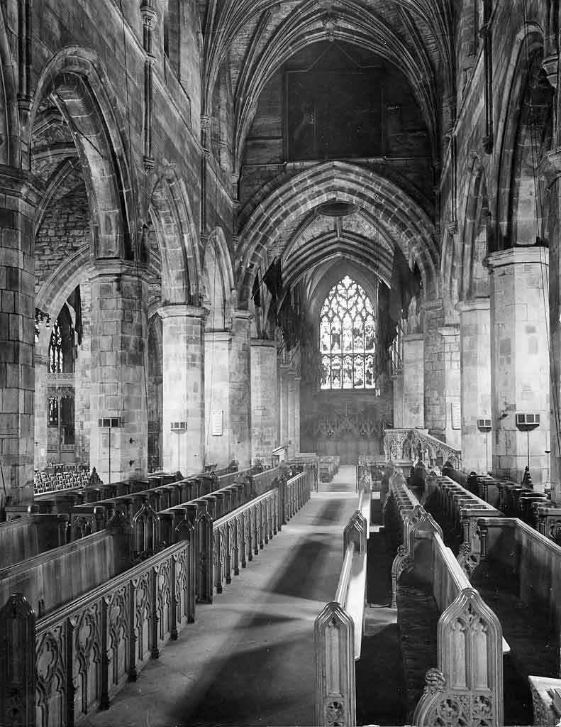 Photograph by Norward Inglis in 1950s  -  St Giles Church, High Street, Edinburgh - The Royal Pew