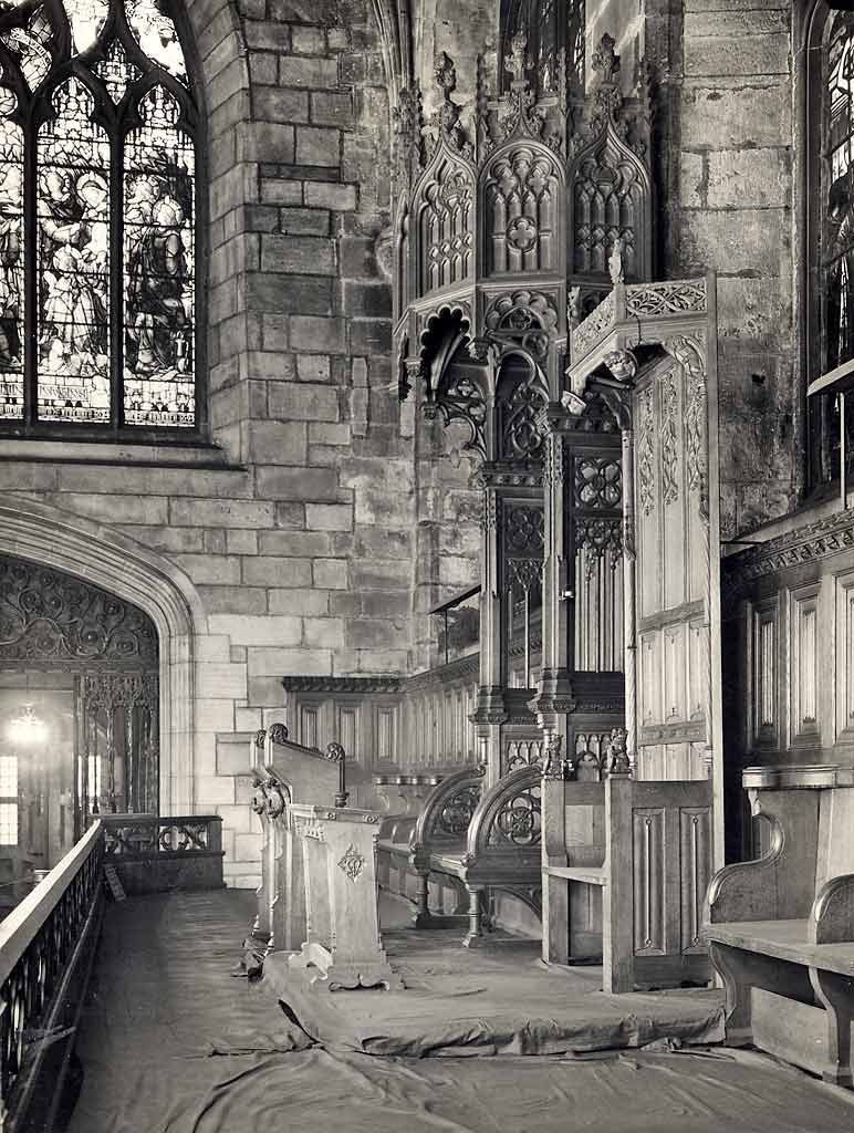 Photograph by Norward Inglis in 1950s  -  St Giles Church, High Street, Edinburgh - The Royal Pew
