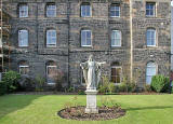 Statue of Jesus behind the Catholic Church, St Mary Star of the Sea, Constitution Street, Leith  -  Photograph taken November 2005