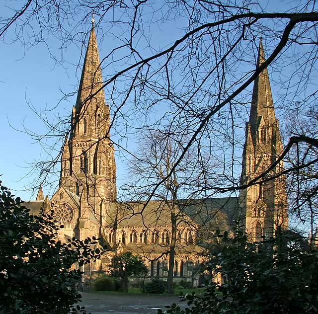 Saint Mary's Cathedral, Palmerston Place, photographed in the late afternoon sunshine, April 2007