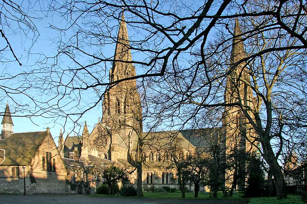 Saint Mary's Cathedral, Palmerston Place, photographed in the late afternoon sunshine, April 2007