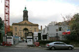 Building work in front of St Patrick's Church, Cowgate, Edinburgh  -  Photograph  -  November 2007