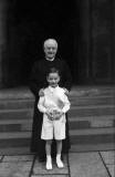 Canon Turner and Tony Ivanov, photographed outside St Patrick's Church in the 1950s