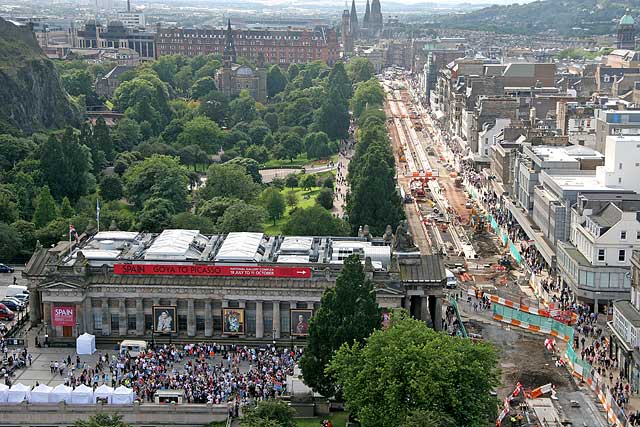 View from the Scott Monument, looking west -  August 2009