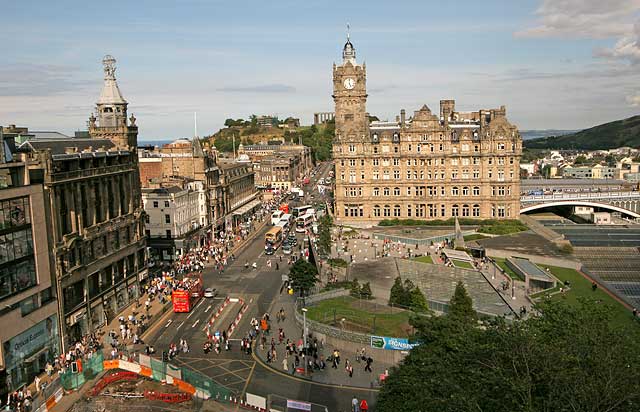 View from the Scott Monument, looking east  -  August 2009