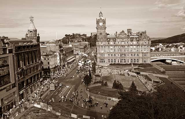 View from the Scott Monument, looking east  -  August 2009