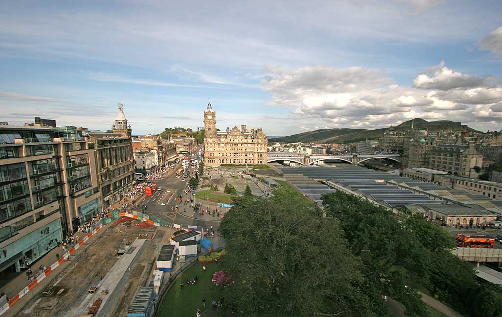 View from the Scott Monument, looking east  -  August 2009