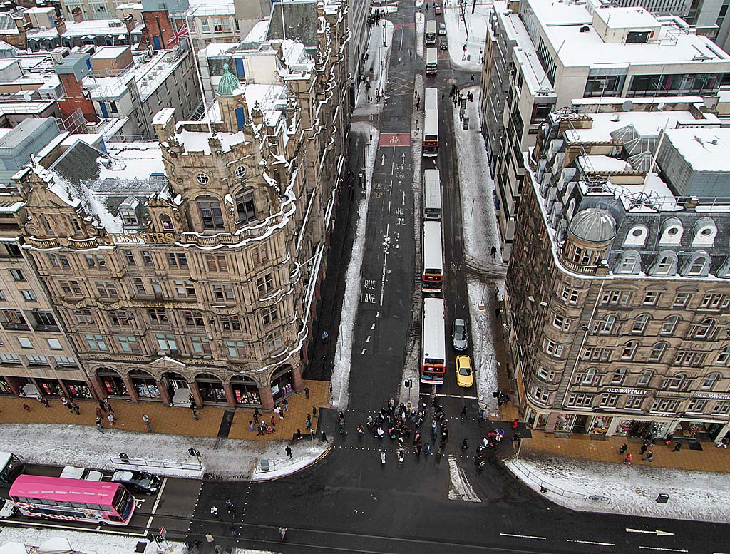 View from the Scott Monument, looking north  -  November 2010