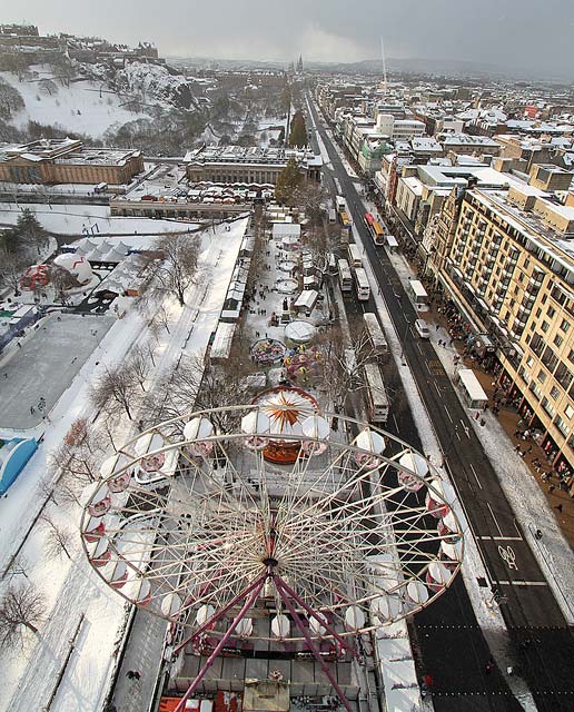 View from the Scott Monument, looking north  -  November 2010