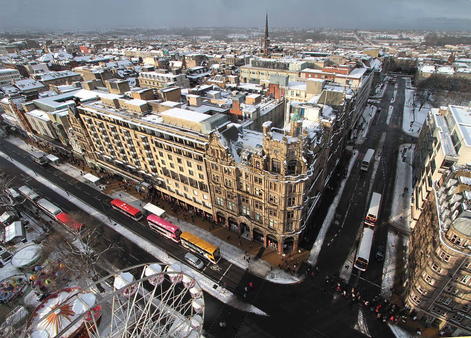 View from the Scott Monument, looking north  -  November 2010