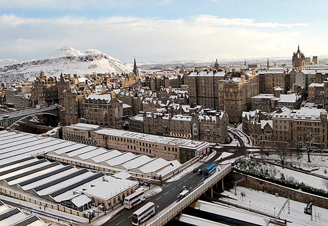 View from the Scott Monument, looking north  -  November 2010