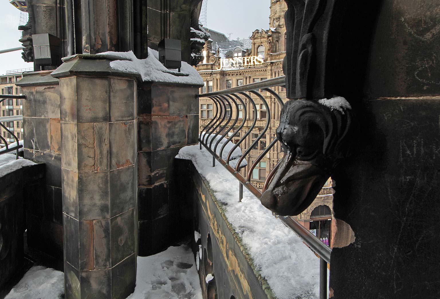 View from the Scott Monument, looking north  -  November 2010