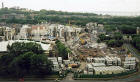 View from the southern slopes of Arthur's Seat  -  The Scottish Parliament under construction  -  June 2004  -  Picture with Key