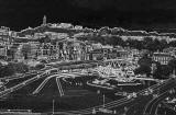 View from the Radical Road  -  Scottish Parliament  -  Official Opening  -  Sketch  -  night effect