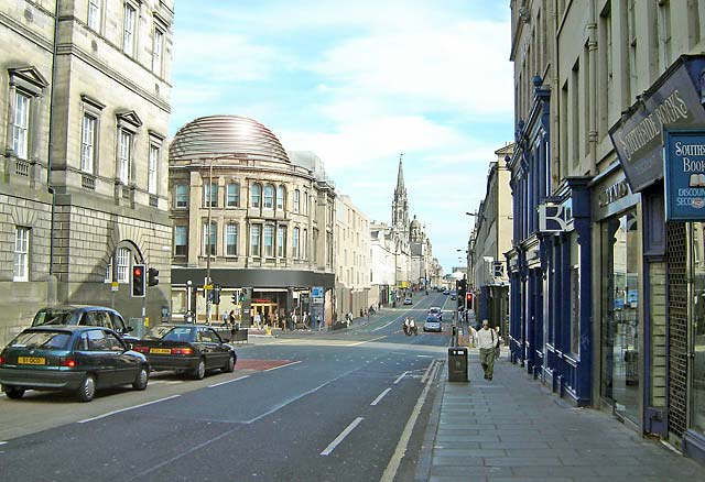 Proposed SoCo development on the site of the Old Town Fire  -  View of the corner of South Bridge and Chamber Street from the South