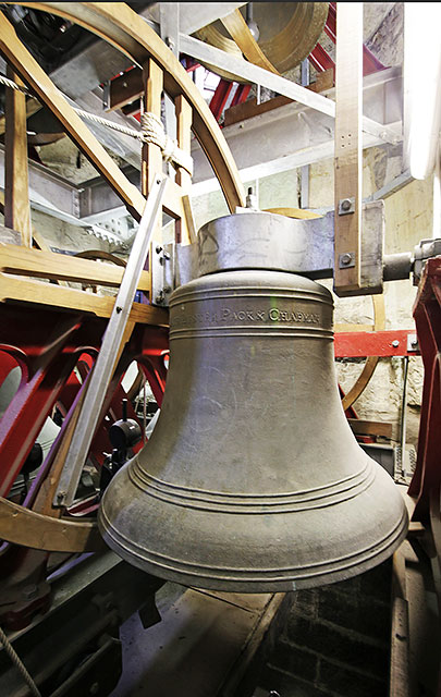 Bell, rehung in the tower of St Andrew's and St George's West Church, George Street, Edinburgh