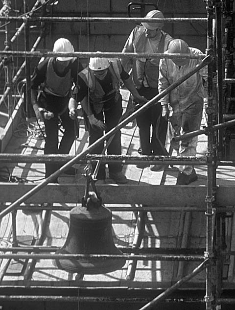 St Andrew's & St George's Church  -  September 2003  -  Removing the Bells - 7