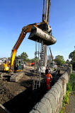 St Columba's Hospice  -  Piling work -  Looking SSE across the site  -  May 2012