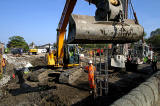 St Columba's Hospice  -  Piling work -  Looking SE across the site  -  May 2012