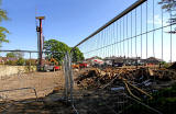 St Columba's Hospice  -  Piling work -  View from the south,  May 2012