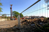 St Columba's Hospice  -  Piling work -  View from the south,  May 2012