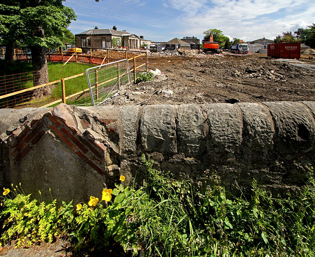 St Columba's Hospice  -  The view of Challenger Lodge opens up, June 2012