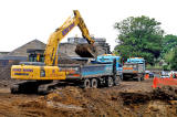 St Coluba's Hospice  -  JCB at work