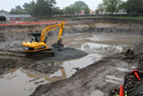 St Coluba's Hospice  -  JCB at work