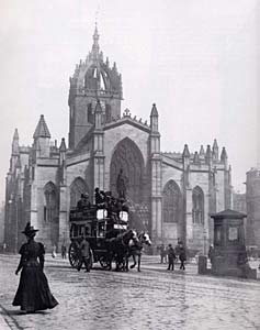 St Giles Cathedral - Edinburgh Bigh Street  -  Photograph probably by JCH Balmain