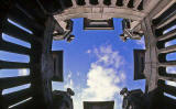 On the roof of St Stephen's Church, Stockbridge  -  looking up