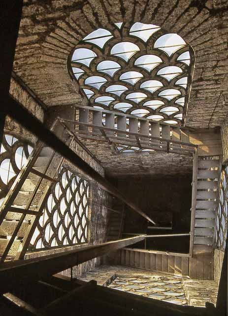 St Stephen's Church, Stockbridge  -  Staircase to the clock, around the walls of the church