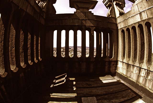 View from the roof of St Stephen's Church, looking to the south towards Ediburgh Castle