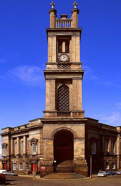 View from the roof of St Stephen's Church, looking to the south towards Ediburgh Castle