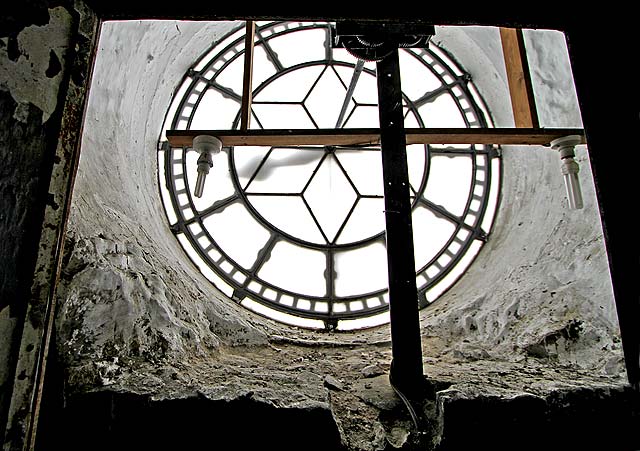 St Stephen's Church - Clock face photographed from inside the tower - 2010