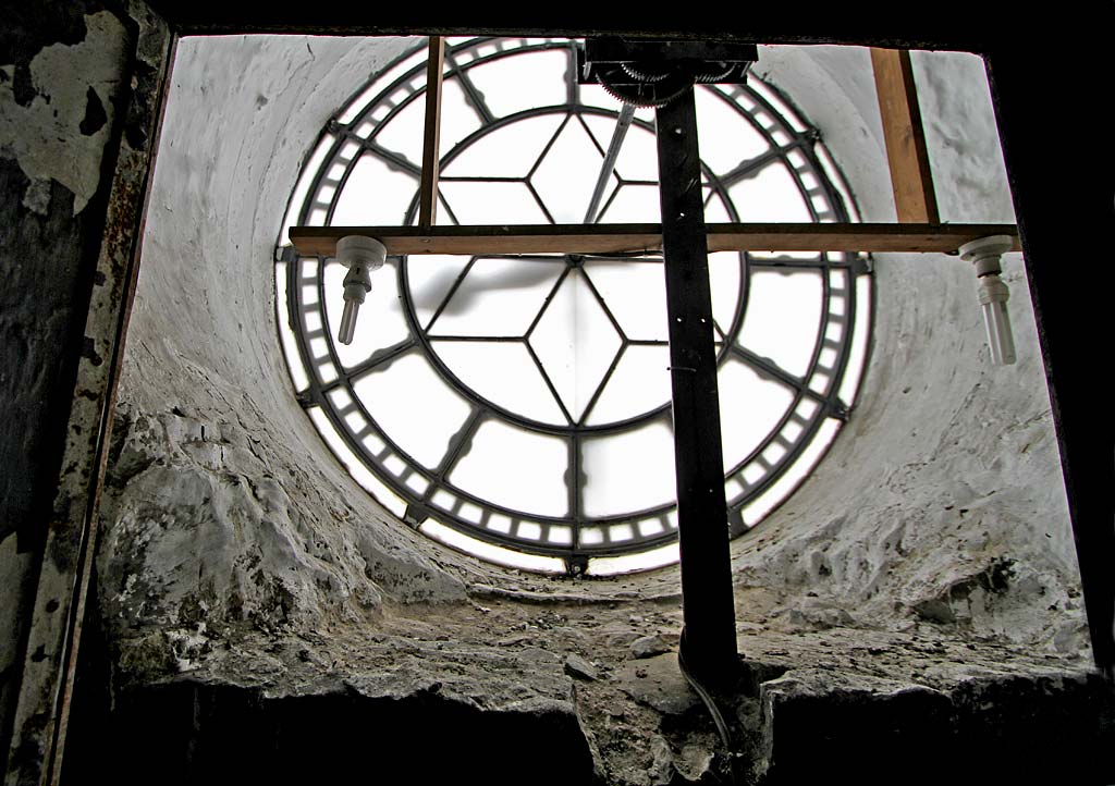 St Stephen's Church  -  Clock face photographed from inside the tower - 2010