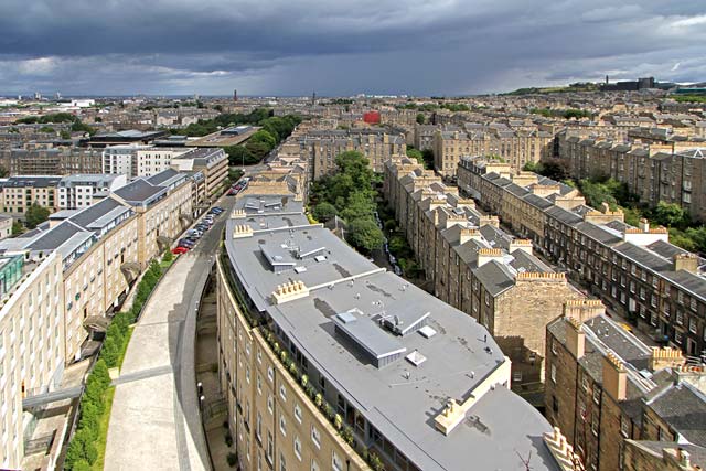View from the roof of St Stephen's Church Tower, looking to the east