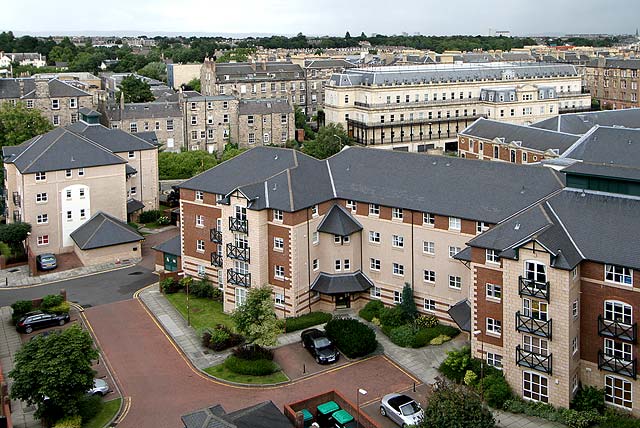 View from the top of the tower at St Stephen's Church, Stockbridge, looking NE - 2010