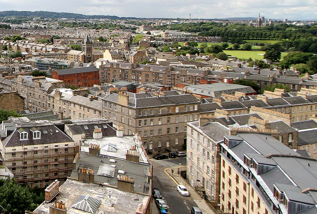 View from the top of the tower at St Stephen's Church, Stockbridge, looking NE - 2010