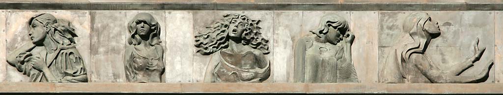 Standard Life Investments Head Office  -  1 George Street  - Sculpture in Bronze Relief  -  Foolish Virgins