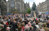Unveiling of Statue of Adam Smith, beside the Mercat Cross in the Royal Mile  -  July 4, 2008