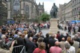 Unveiling of Statue of Adam Smith, beside the Mercat Cross in the Royal Mile  -  July 4, 2008