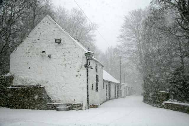 The old stables beside the Water of Leith at Upper Spylaw Mill, near Colinton